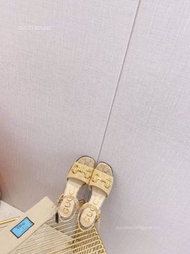 Gucci Horsebit Heeled GG Multicolor Sandal in Beige 25MM 2281115