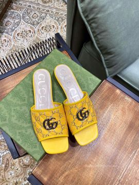 Gucci GG Multicolor Slide Sanadl in Yellow 2281167
