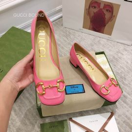 Gucci Horsebit Baby Ballerina Leather Heelet Courts in Pink 25MM 2281227