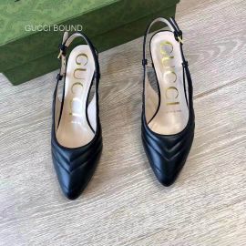 Gucci Matelasse Leather Slingback Pump in Black 55MM 2281234