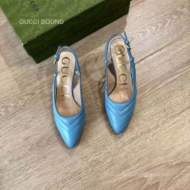 Gucci Matelasse Leather Slingback Pump in Blue 55MM 2281235