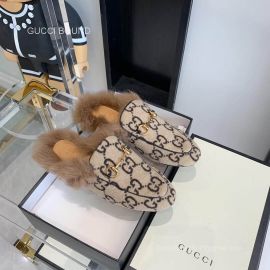 Gucci Vintage Princetown Horsebit Wool GG Slipper Mules in Beige 2281268