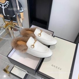 Gucci Vintage Princetown Horsebit Calf Leather Slipper Mules in White 2281271