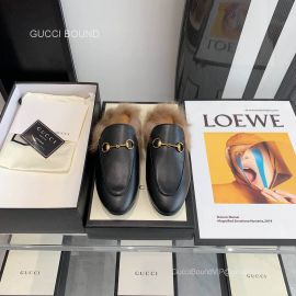 Gucci Vintage Princetown Horsebit Calf Leather Slipper Mules in Black 2281272