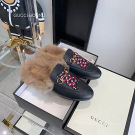Gucci Vintage Princetown Horsebit Calf Leather Slipper Mules with Snake in Black 2281276