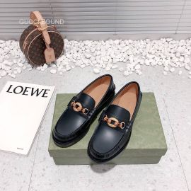 Gucci Bamboo Horsebit Leather Loafers in Black 2281297