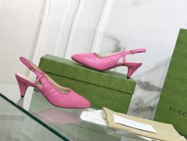 Gucci Womens Matelasse Leather Slingback Pump in Pink 55MM 2281342