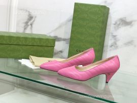 Gucci Womens Matelasse Leather Pump with Mini Double G in Pink 55MM 2281349