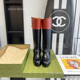 Gucci Knee High Boot with Harness in Black Leather 2281424