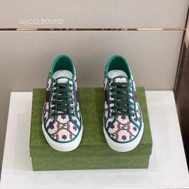 Gucci 100 Tennis 1977 Low Top Web Sneaker in GG Flower and White Jacquard Unisex 2281439