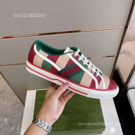 Gucci 100 Tennis 1977 Low Top Web Sneaker in Multicolour Baiadera Stripe Canvas Unisex 2281440