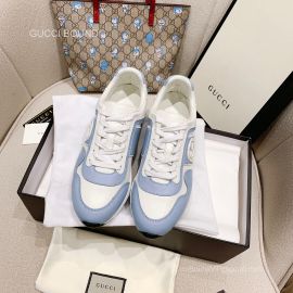 Gucci Interlocking G Leather Sneakers in Blue White Unisex 2281462