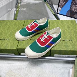 Gucci Tennis 1977 Low Top Sneaker in Green GG Canvas with Web 2281478