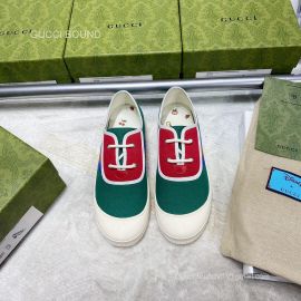 Gucci Tennis 1977 Low Top Sneaker in Green GG Canvas with Web 2281478