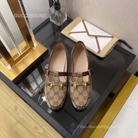 Gucci Jumbo GG Canvas Horsebit Loafers in Beige 2281525