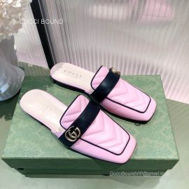 Gucci GG Matelasse Leather Mules in Pink 2281552