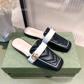 Gucci GG Matelasse Leather Mules in Black 2281553