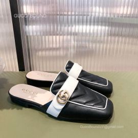 Gucci GG Matelasse Leather Mules in Black 2281553