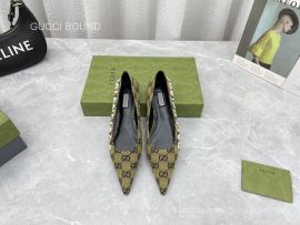 Gucci x Balenciaga The Hacker Project Square Knife Ballet Flat in Yellow GG Supreme Canvas 2281555