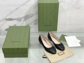 Gucci 2022 Vintage GG Leather Ballet Flat in Black 2281560