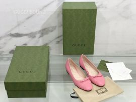 Gucci 2022 Vintage GG Leather Ballet Flat in Pink 2281562