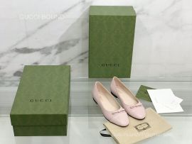 Gucci 2022 Vintage GG Leather Ballet Flat in Pink 2281563