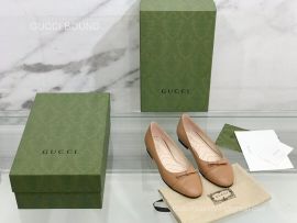 Gucci 2022 Vintage GG Leather Ballet Flat in Beige 2281568