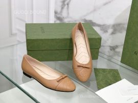 Gucci 2022 Vintage GG Leather Ballet Flat in Beige 2281568