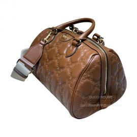 Gucci GG Matelasse Leather Medium Shoulder Bag in Brown 702242