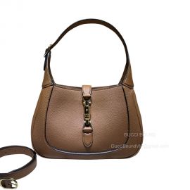 Gucci Jackie 1961 Small Natural Grain Leather Hobo Shoulder Bag in Brown 636709