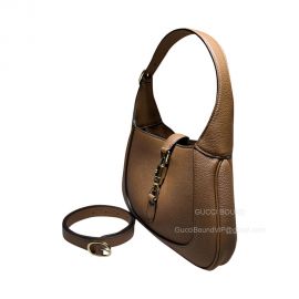 Gucci Jackie 1961 Small Natural Grain Leather Hobo Shoulder Bag in Brown 636709