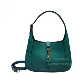 Gucci Jackie 1961 Small Natural Grain Leather Hobo Shoulder Bag in Green 636709