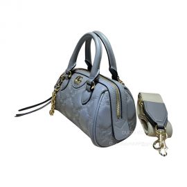 Gucci GG Matelasse Leather Top Handle Shoulder Bag in Gray 702251