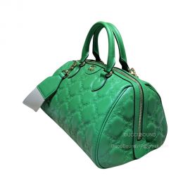 Gucci Large GG Matelasse Leather Top Handle Shoulder Bag in Green 702242