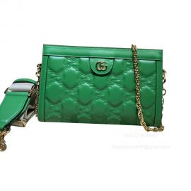 Gucci GG Matelasse Leather Chain Shoulder Bag in Green GG Matelasse Leather 702200