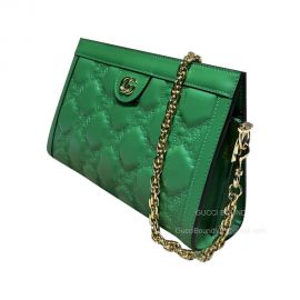 Gucci GG Matelasse Leather Chain Shoulder Bag in Green GG Matelasse Leather 702200