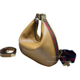 Gucci Attache Large Hobo Shoulder Bag in Tan Leather 702823
