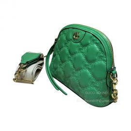 Gucci Green GG Matelasse Leather Shoulder Bag 702229