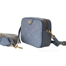 Gucci Love Parade GG Matelasse Leather Shoulder Bag in Gray 702234