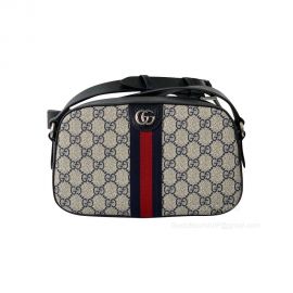Gucci Love Parade Ophidia Beige and Blue GG Supreme Canvas Shoulder Crossbody Bag 681064