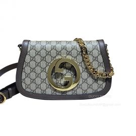 Gucci Love Parade Blondie Chain Shoulder Bag with Round Interlocking G in Beige GG Canvas 699268