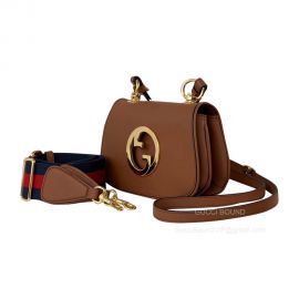 Gucci Brown Leather Blondie Mini Shoulder Bag 698643