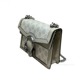 Gucci Dionysus Mini Chain Shoulder Bag in Beige and White GG Supreme Canvas 421970