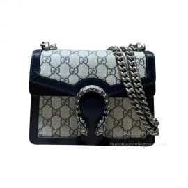 Gucci Dionysus Mini Chain Shoulder Bag in Blue Black GG Supreme Canvas 421970