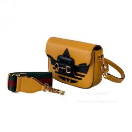 Gucci x Adidas Horsebit 1955 Mini Yellow Leather Crossbody Bag 658574