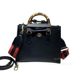 Gucci Diana Small Tote Bag with Bamboo in Black Leather 702721