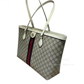 Gucci Ophidia Medium GG Shopping Tote Bag in Beige GG Supreme Canvas 631685