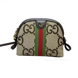 Gucci Ophidia GG Small Shoulder Bag in Beige and Jumbo GG Supreme Canvas 499621