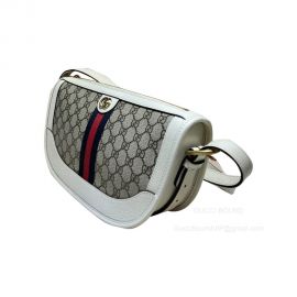 Gucci Shoulder Bag Gucci Ophidia Large Crossbody Bag in Beige and Ebony GG Supreme Canvas 674096