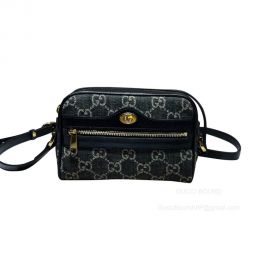 Gucci Shoulder Bag Gucci Black Denim Mini GG Ophidia Bag 517350